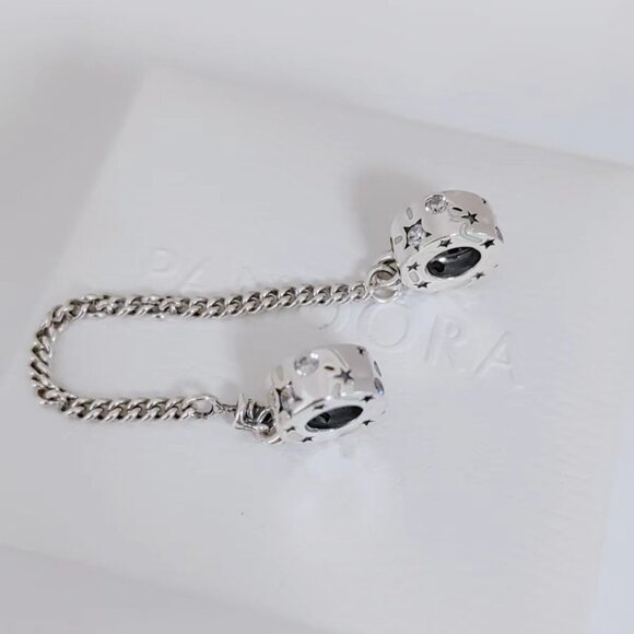 Pandora Stars & Galaxy Safety Chain S925 Sterling Silver with box - Picture 5 of 7
